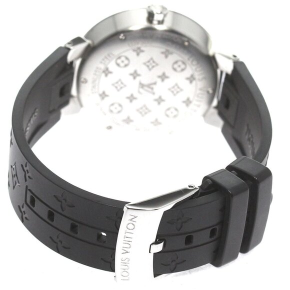 LOUIS VUITTON Tambour monogram QA147 fuchsia & orange Quartz Ladies Watch - Picture 3 of 12